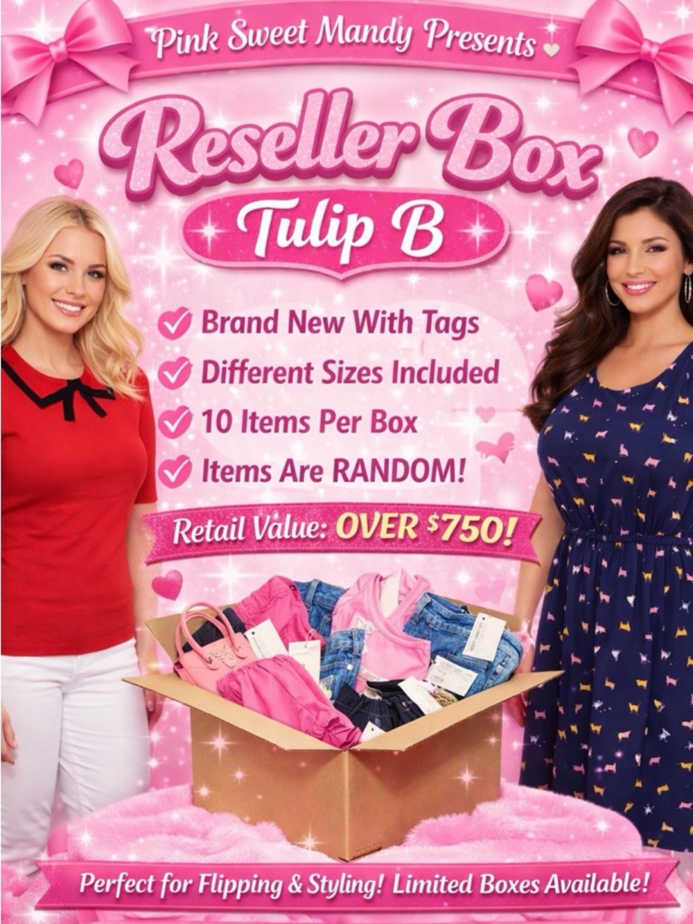 Reseller Box Tulip B - Pink Assorted Clothing Bundle